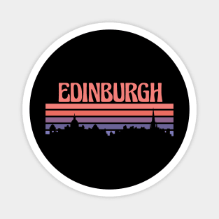 Edinburgh City Skyline Sunset Magnet